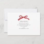 BUDGET Modern Red Bow Photo Collage Holiday Kaart Notitiekaartje (Achterkant)