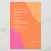 Budget modern retro huwelijksprogramma sjabloon (Achterkant)