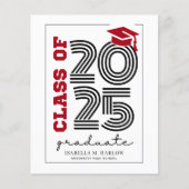 Budget Modern Retro Rood Zwart Afstudeerder Aankon (Voorkant)