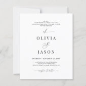 BUDGET Modern Romantisch Script Zwart Wit Trouwen (Voorkant)