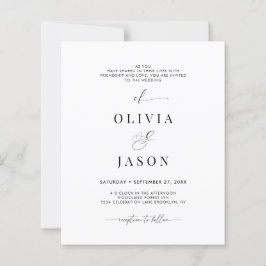 BUDGET Modern Romantisch Script Zwart Wit Trouwen