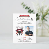 BUDGET Modern Rood Script Foto AFSTUDEERDER BBQ Ui (Staand voorkant)