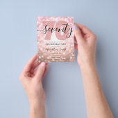 Budget Modern Roos Gold 70-jarige feestdag Uitnodi Flyer (Hand)