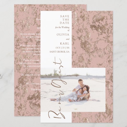 Budget modern Roos Gold is ons gastfotopaar (Voorkant / Achterkant)