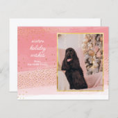 Budget Modern Roze en Gouden Foto (Voorkant / Achterkant)