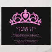 Budget Modern Roze Glitter Sweet 16 Verjaardagsfee Flyer (Voorkant)