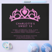Budget Modern Roze Glitter Sweet 16 Verjaardagsfee Flyer (Enkel)