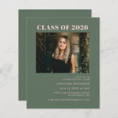 Budget Modern Roze Green Photo Graduparty (Voorkant / Achterkant)