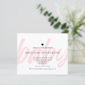 Budget Modern Roze Minimale Typografie Baby shower (Staand voorkant)