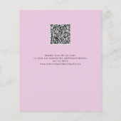 Budget Modern Roze Paarse Bloemen QR Code Huwelijk (Achterkant)
