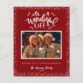 Budget Modern Rustic Photo Holiday Kaart (Voorkant)