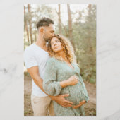 Budget Modern Sage Green Baby shower Foto uitnodig (Achterkant)