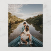 Budget Modern Sage Groen Monogram Foto Bruiloft (Achterkant)