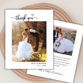 Budget Modern Script 2 foto bruiloft Bedankt