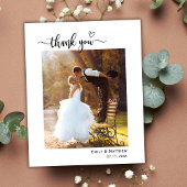 Budget Modern Script 2 foto bruiloft Bedankt