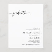 BUDGET Modern Script Afstuderen Afstudeerfeest Flyer (Voorkant)