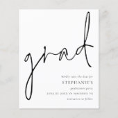 Budget Modern Script Afstuderen De datum opslaan (Voorkant)