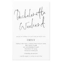Budget Modern Script Bachelorette Weekend nodigt u