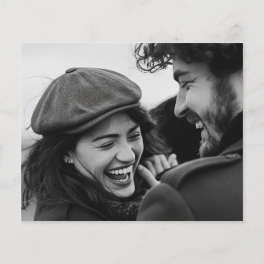 Budget Modern script bruiloft foto Hartelijk dank (Achterkant)