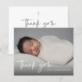 Budget Modern Script Doop Dank Je Papier Blad (Voorkant / Achterkant)