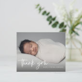 Budget Modern Script Doop Dank Je Papier Blad (Staand voorkant)