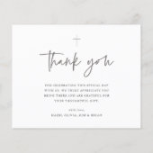 Budget Modern Script Doop Dank Je Papier Blad (Achterkant)