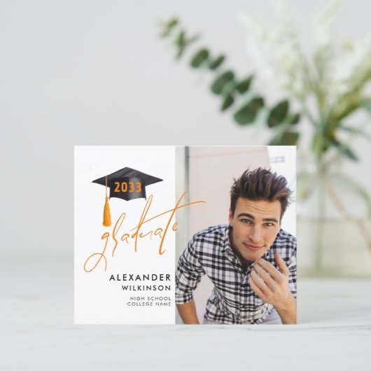 BUDGET Modern Script Eenvoudige foto AFSTUDEERDER  (Staand voorkant)