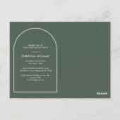 Budget Modern Script Foto Afstudeer Uitnodiging (Achterkant)