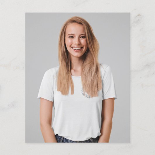 Budget Modern Script Foto Grad 2024 Feest Uitnodig (Achterkant)