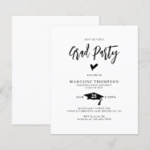 BUDGET Modern Script Hart Afstudeerfeest Afstudere (Voorkant / Achterkant)