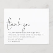 Budget Modern Script Photo Weddenschap Bedankt (Voorkant)