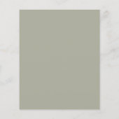 Budget Modern Script Saliegroen Trouwuitnodiging (Achterkant)