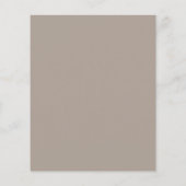 Budget Modern Script Taupe Trouw Uitnodiging (Achterkant)