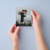 Budget Modern Script Volledige Foto Bruiloft Dankj Flyer (Hand)