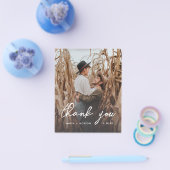 Budget Modern Simple Wedding Foto Dank u Flyer (Enkel)