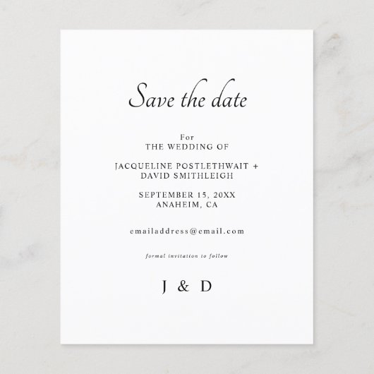 Budget Modern sparen de Datum de Berichten van de  Flyer (Achterkant)