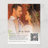 Budget Modern Stijlvol 2 Foto Wedding Uitnodiging (Achterkant)