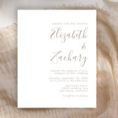 Budget Modern Taupe Script Weddenschap