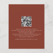 Budget Modern Terracotta Florals Wedding Invite (Achterkant)
