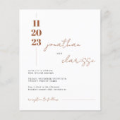 BUDGET Modern Terracotta Photo Wedding Invitation (Voorkant)