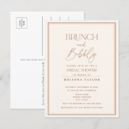 Budget modern Terracotta Vrijgezellenfeest Uitnodiging Briefkaart