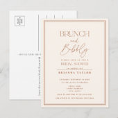 Budget modern Terracotta Vrijgezellenfeest Uitnodiging Briefkaart (Voorkant / Achterkant)