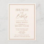 Budget modern Terracotta Vrijgezellenfeest Uitnodiging Briefkaart (Voorkant)