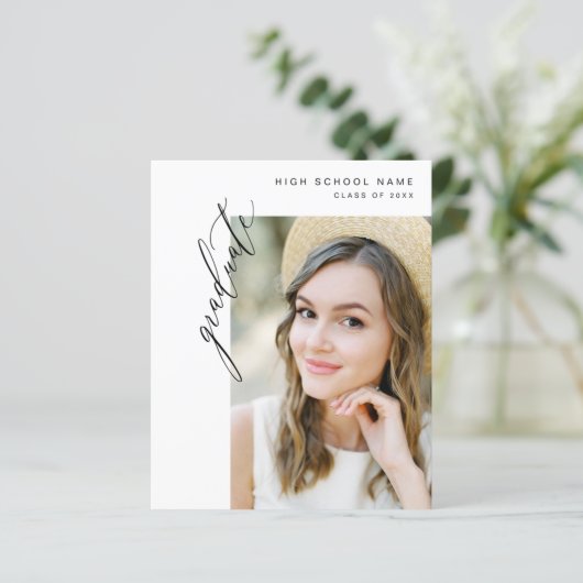 Budget Modern Trendy Fotoafstudeerfeest (Staand voorkant)