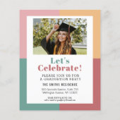 BUDGET Modern Trendy Script Photo Afstudeerder Inv Flyer (Achterkant)