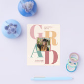 BUDGET Modern Trendy Script Photo Afstudeerder Inv Flyer (Enkel)