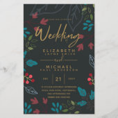 BUDGET Modern Tuin Bladeren Trouw Uitnodiging A9 (Voorkant)