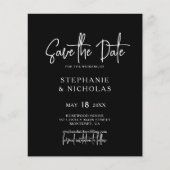 Budget Modern Typografie Script Save The Date Flyer (Voorkant)