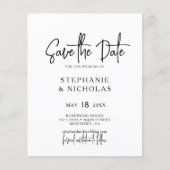 Budget Modern Typografie Script Save The Date Flyer (Voorkant)