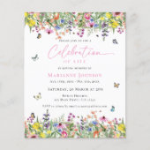 Budget Modern Viering van het leven Floral Memoria Flyer (Voorkant)